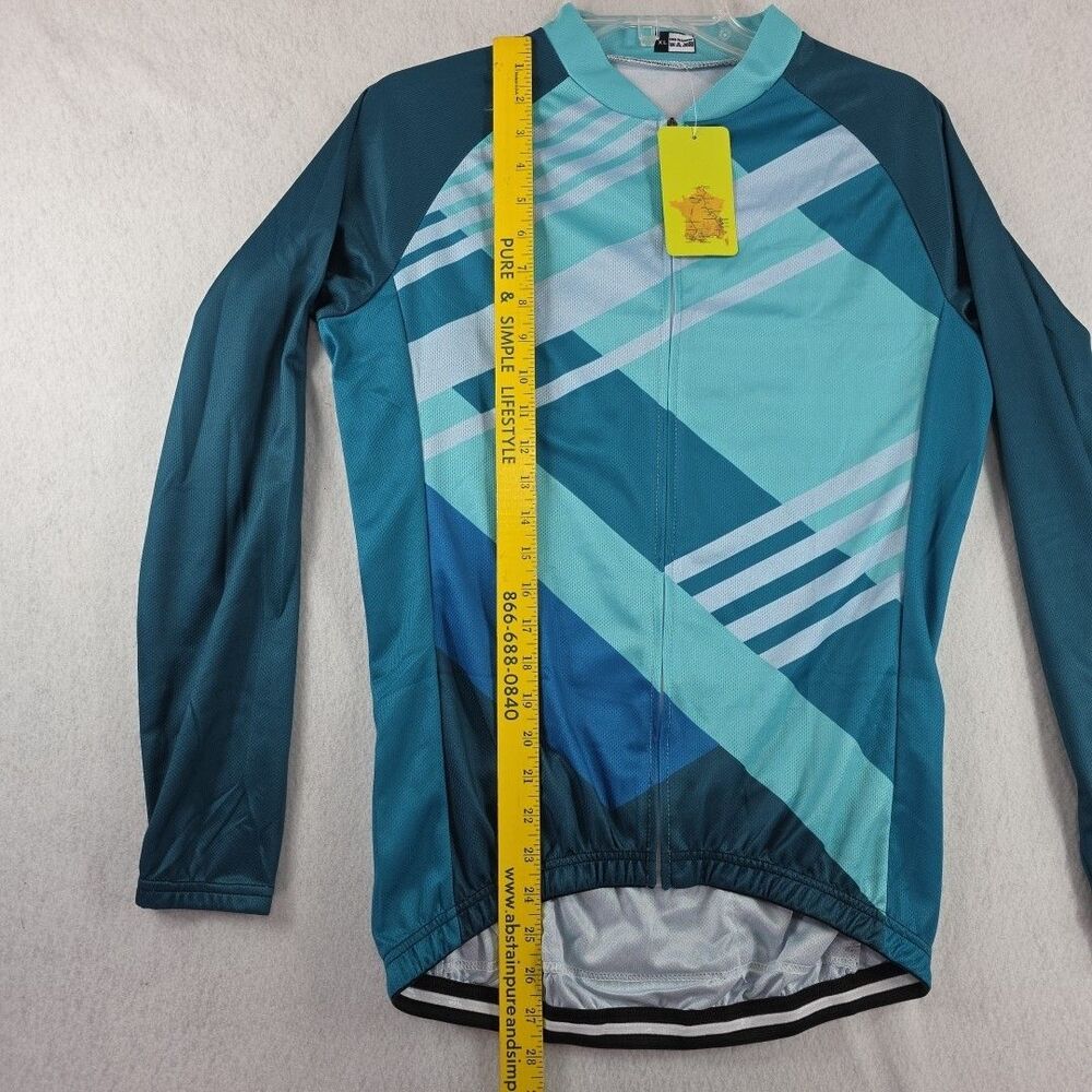 Cycling CyCling Jersey Jacket Women's XL Long Sleeve Full Zip Green NWT - Picture 5 of 6